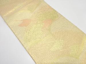 佐賀錦　地紙に鶴模様織り出し　袋帯